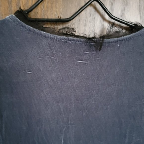 THML Blue  Velvet Tunic Top Sleeveless Mixed Tank Blouse Velour XS Anthropologie - Picture 10 of 14